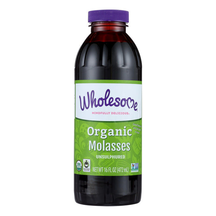 Wholesome Sweeteners Molasses - Organic - Blackstrap - Unsulphured - 16 Oz - Case Of  12