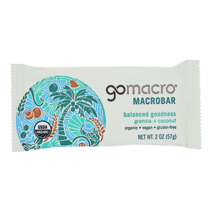 Gomacro Organic Macrobar - Granola With Coconut - 2 Oz Bars - Case Of 12.