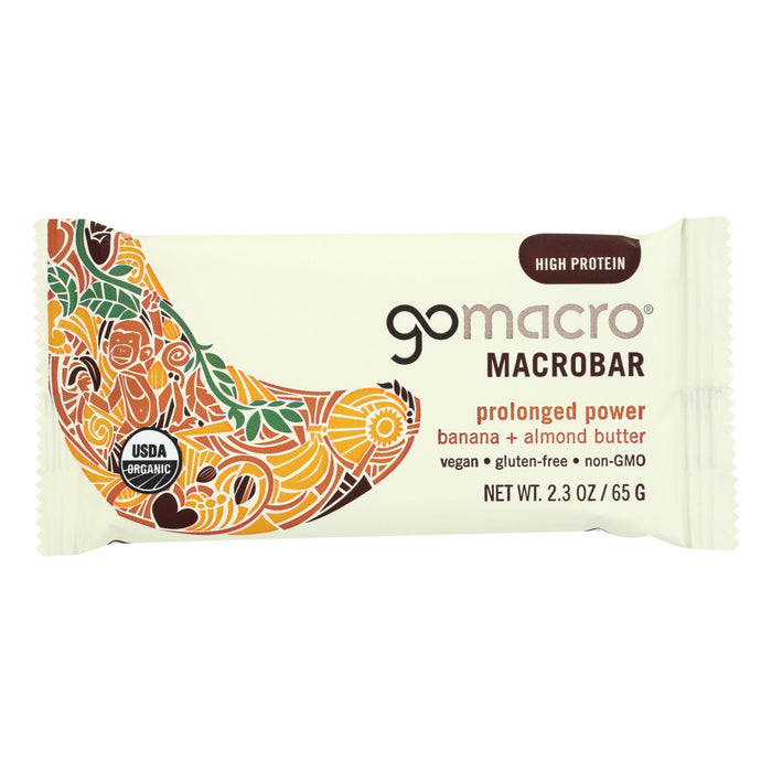 Gomacro Organic Macrobar - Banana And Almond Butter - 2.3 Oz Bars - Case Of 12.