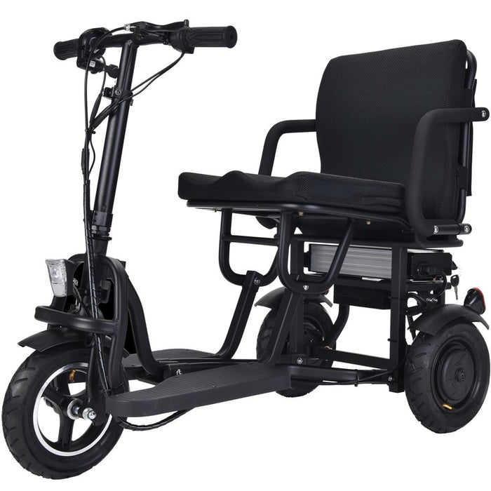 Folding Mobility Electric Trike 48v 700w Dual Motor Lithium Black