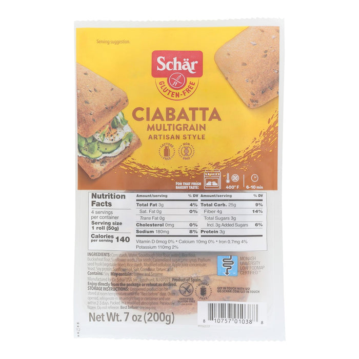 Schar - Ciabatta Multigrain - Case Of 5-7.0 Oz .