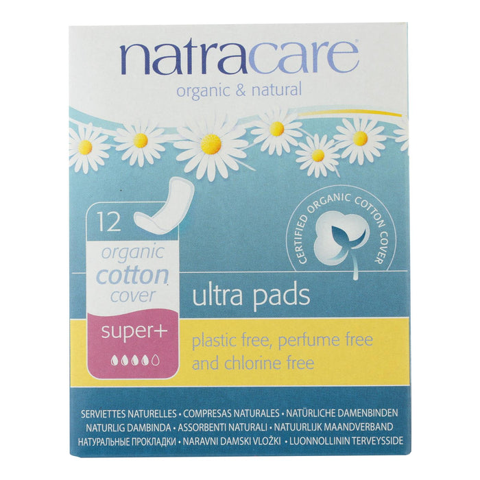 Natracare Natural Ultra Pads Super Plus W/organic Cotton Cover -  12 Pack.