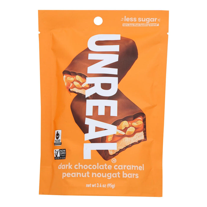 Unreal - Bar Chocolate Caramel Peanut Noug - Case Of 6-3.4 Oz.