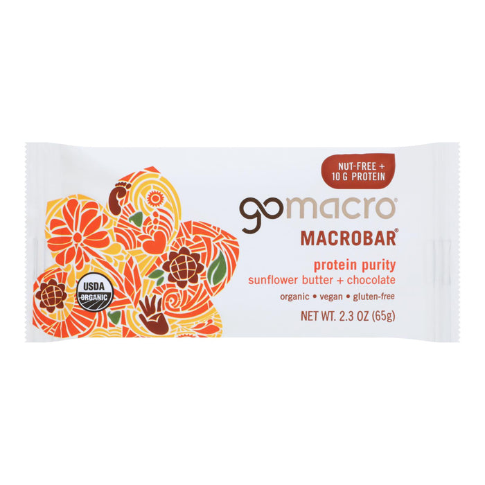 Gomacro Organic Macrobar - Sunflower Butter And Chocolate - 2.3 Oz Bars - Case Of 12.