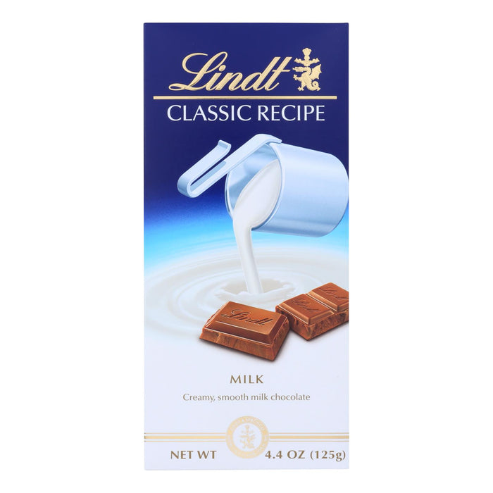 Lindt Chocolate Bar - Milk Chocolate - 31 Percent Cocoa -Classic Recipe - 4.4 Oz Bars - Case Of 12