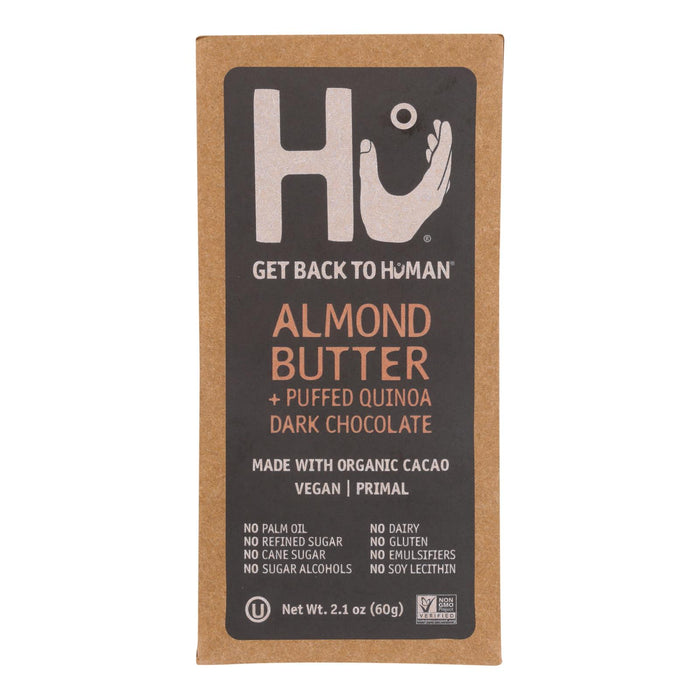 Hu - Dark Chocolate Bar Almond Butter Quinoa - Case Of 12-2.1 Oz.