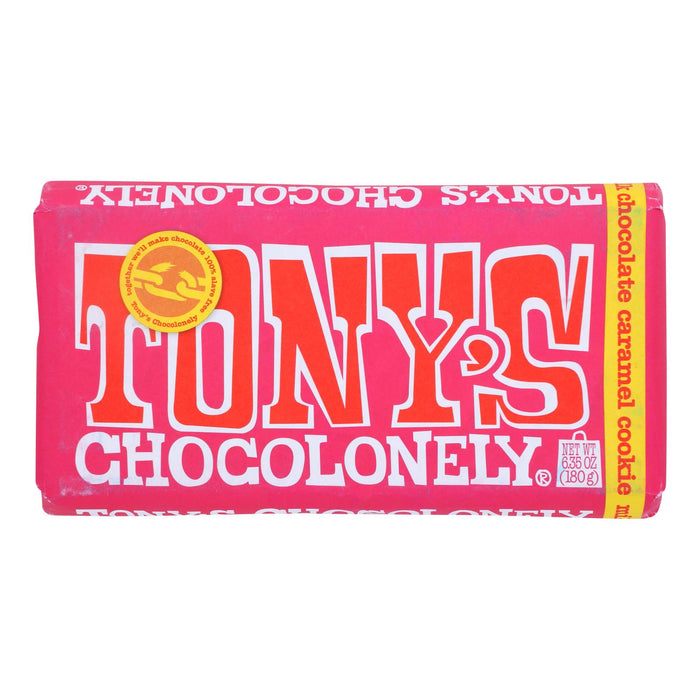 Tony's Chocolonely - Bar Milk Chocolate Caramel Cookie - Case Of 15-6.35 Oz .