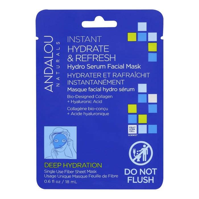 Andalou Naturals -Fcl Msk Instant Hydrt Refrsh - Case Of 6-.6 Fz