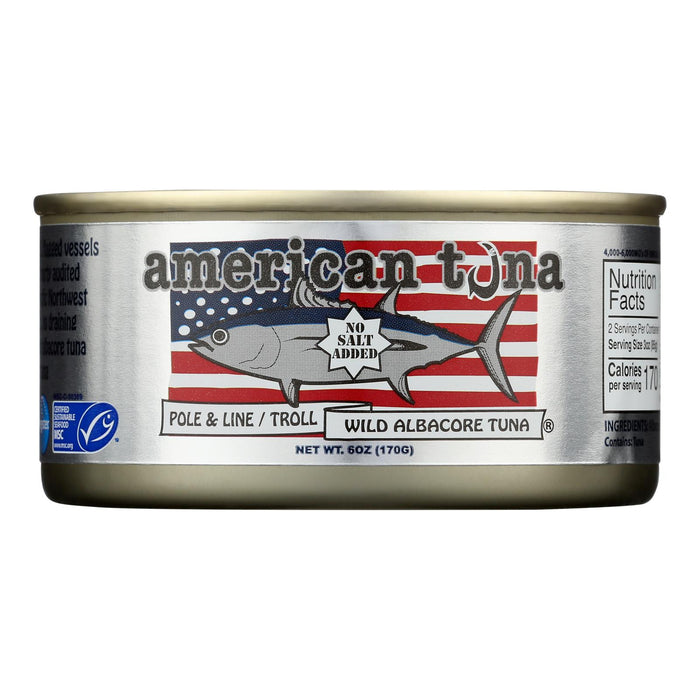 American Tuna -Tuna Wild Albacore No Salt - Case Of 12-5 Ounces