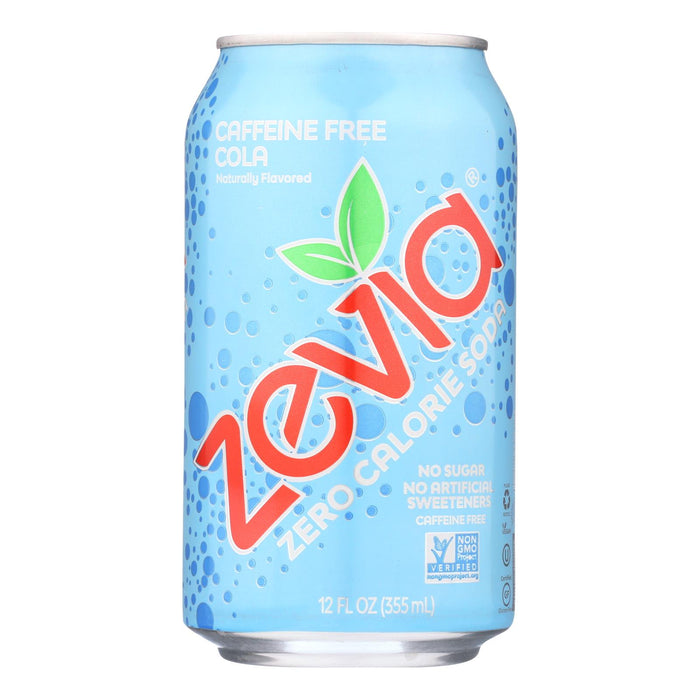 Zevia -Soda Cola Cafe Free Zero Calorie - Case Of 4-6/12 Fluid Ounces