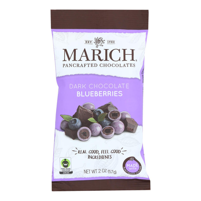 Marich -Dark Chocolate Blueberries - Case Of 12 - 2 Ounces