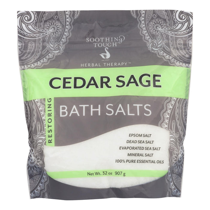 Soothing Touch Bath Salts - Cedar Sage - 32 Oz.