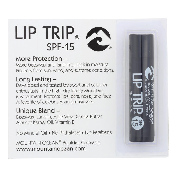 Mountain Ocean - Lip Trip Lip Balm - Spf15 - Case Of 12 - 0.165 Oz