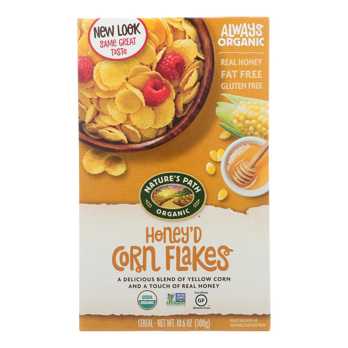 Nature's Path Organic Corn Flakes Cereal - Honey?d -Case Of 12 - 10.6 Oz.