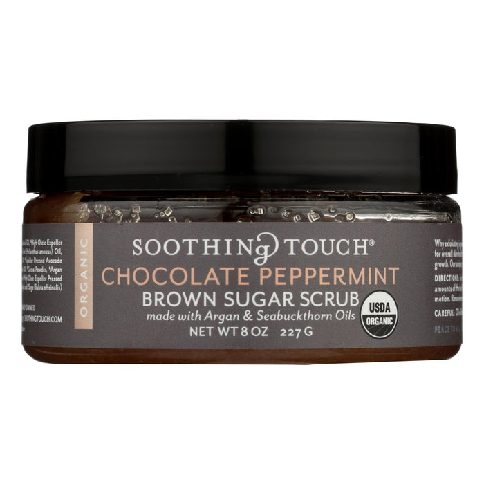 Soothing Touch Scrub - Organic - Sugar - Chocolate Peppermint Brown Sugar - 8 Oz.