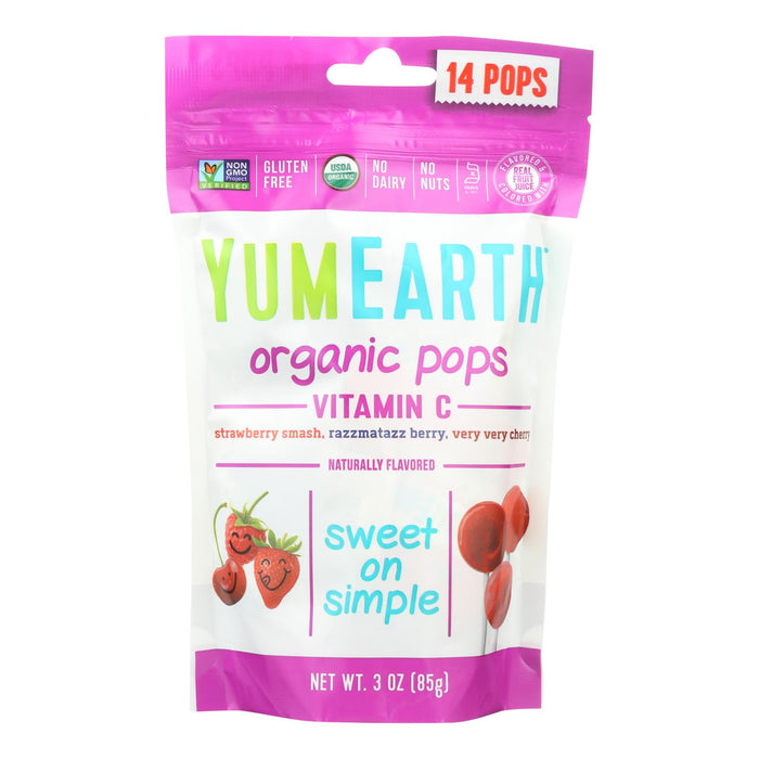 Yummy Earth Organic Vitamin C Pops -3 Oz - Case Of 6