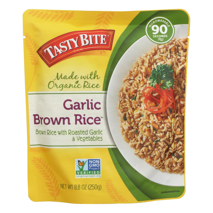 Tasty Bite Rice - Garlic Brown - 8.8 Oz - Case Of 6.