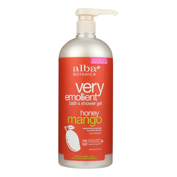 Alba Botanica - Very Emollient Bath And Shower Gel - Honey Mango - 32 Fl Oz.