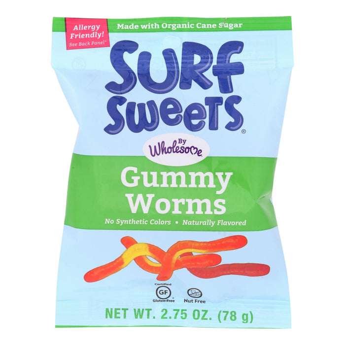 Surf Sweets Gummy Worms -Case Of 12 - 2.75 Oz.