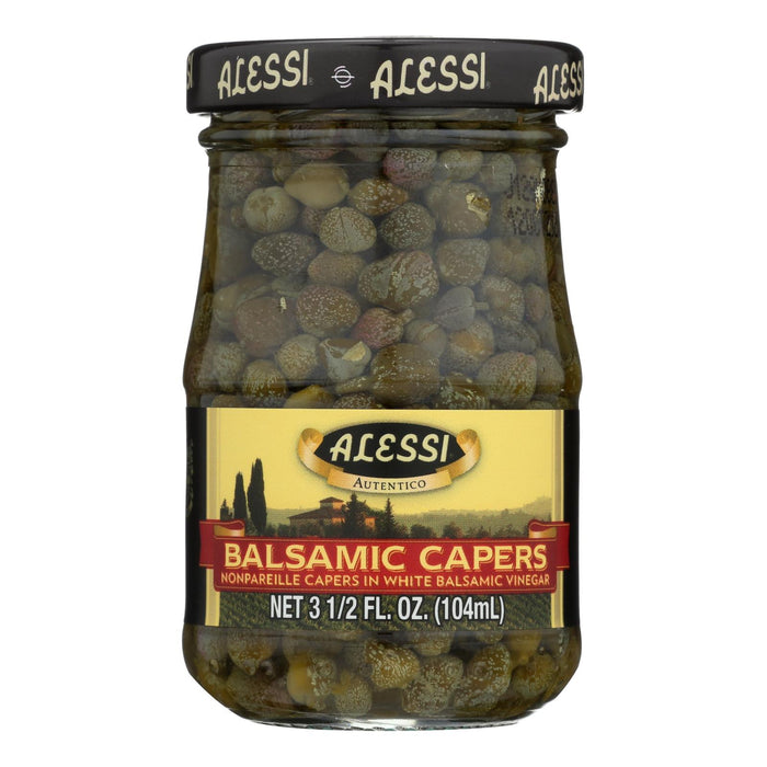 Alessi - Capers In White Balsamic Vinegar - 3.5 Oz - Case Of 6.