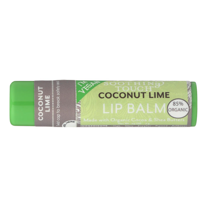 Soothing Touch Lip Balm - Organic Coconut Lime - Case Of 12 - .25 Oz.