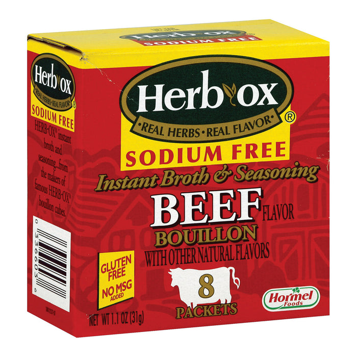 Herb-ox Boullion - Beef - Low Sodium - Case Of 12 - 8 Count.