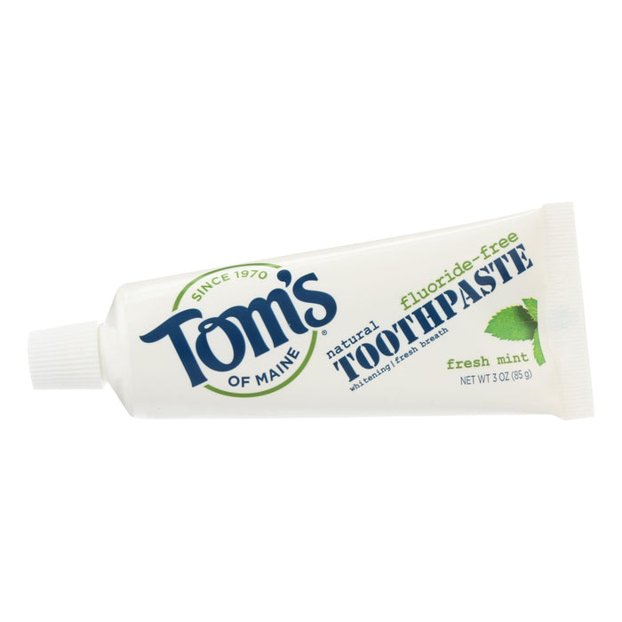 Tom's Of Maine Travel Natural Toothpaste - Fresh Mint Fluoride-free - Case Of 24 - 3 Oz