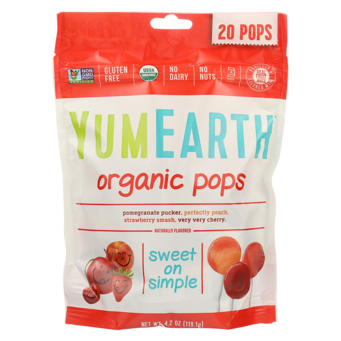 Yumearth Organics Organic - Lollipops - Case Of 12 - 4.2 Oz