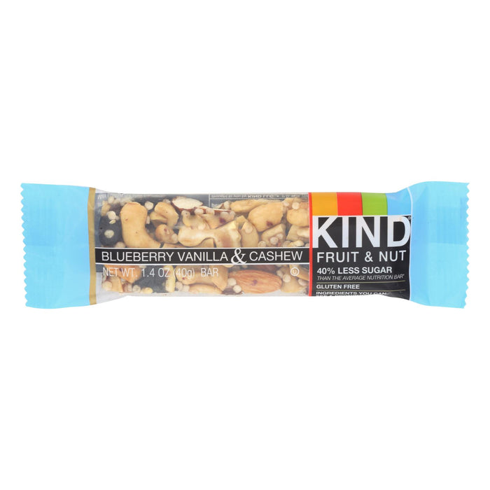 Kind Bar - Blueberry Vanilla And Cashew -1.4 Oz Bars - Case Of 12
