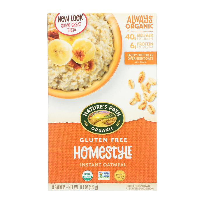 Nature's Path Organic Hot Oatmeal - Homestyle -Case Of 6 - 11.3 Oz.