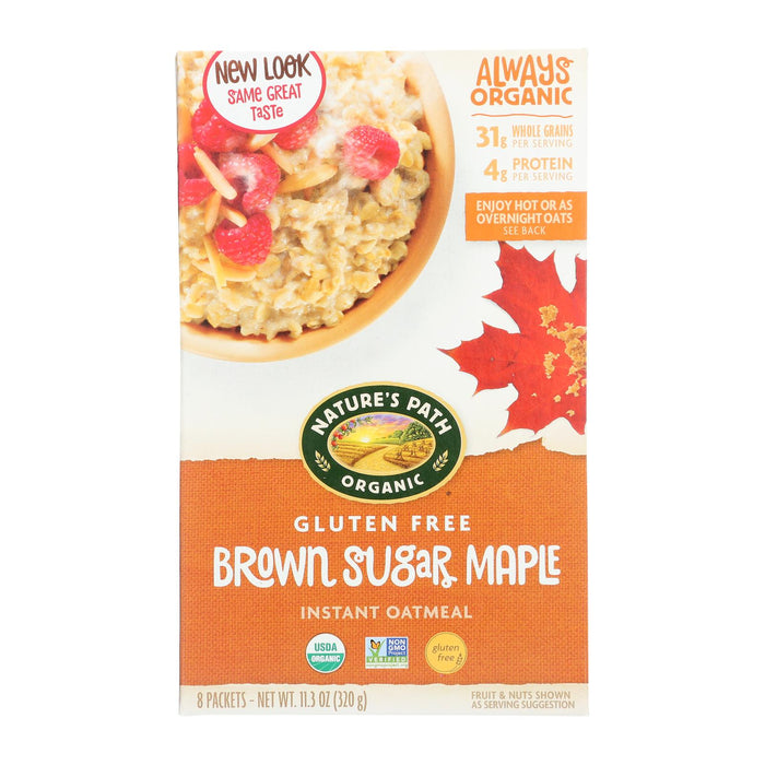 Nature's Path Organic Hot Oatmeal -Brown Sugar Maple - Case Of 6 - 11.3 Oz.