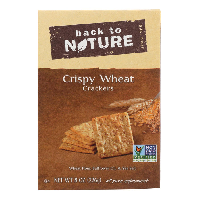 Back To Nature Crispy Crackers - Wheat - Case Of 6 - 8 Oz