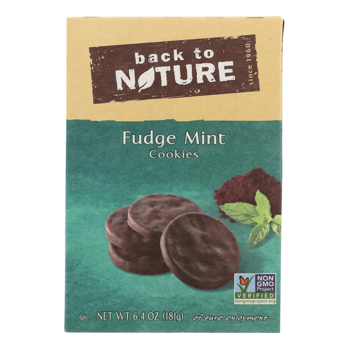 Back To Nature Cookies - Fudge Mint - Case Of 6 - 6.4 Oz