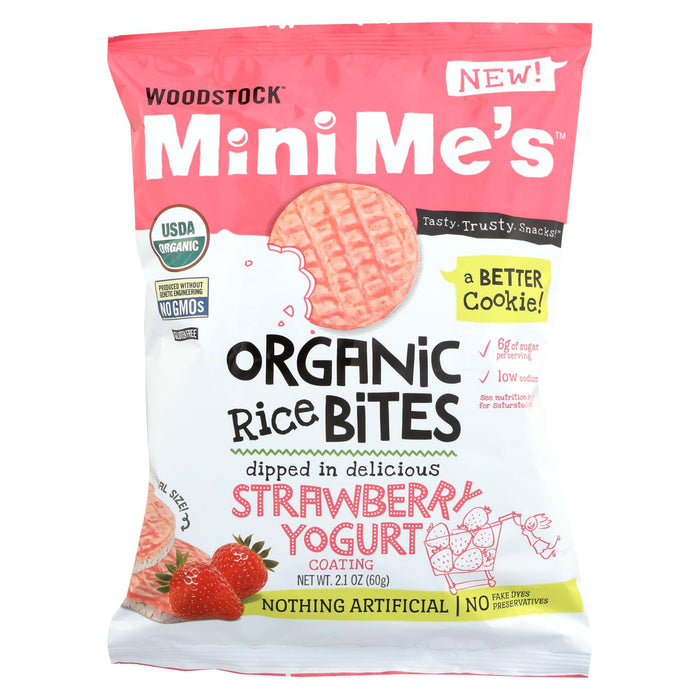 Woodstock Organic Strawberry Yogurt Rice Bites - Case Of 8 - 2.1 Oz.