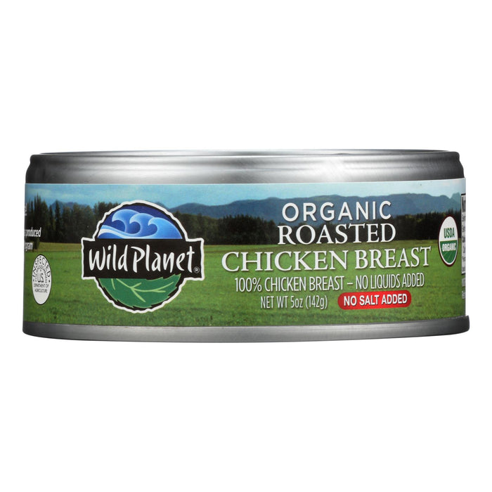 Wild Planet Organic Roasted Chicken Breast -No Salt Added - Case Of 12 - 5 Oz.