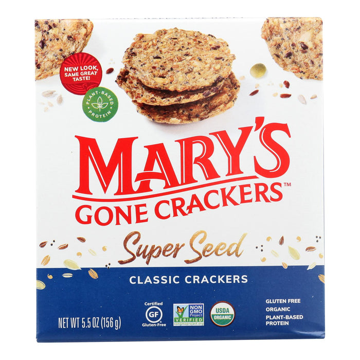 Mary's Gone Crackers Super Seed - Everything - Case Of 6 - 5.5 Oz