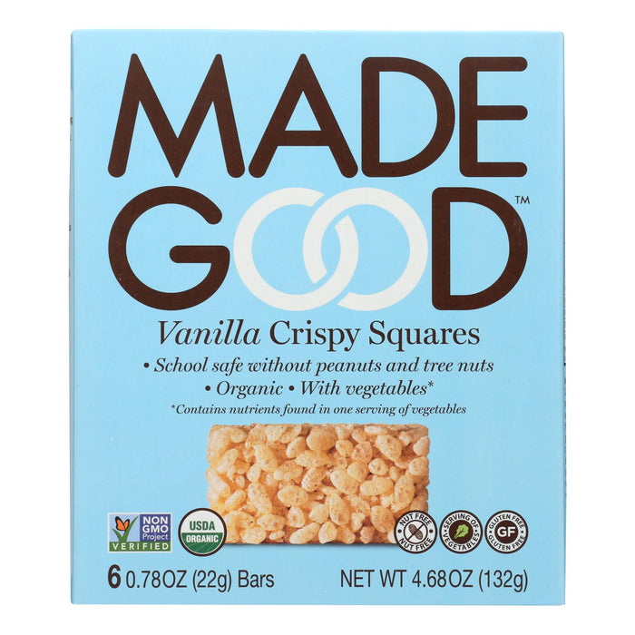 Made Good Crispy Squares - Vanilla - Case Of 6 - 4.68 Oz