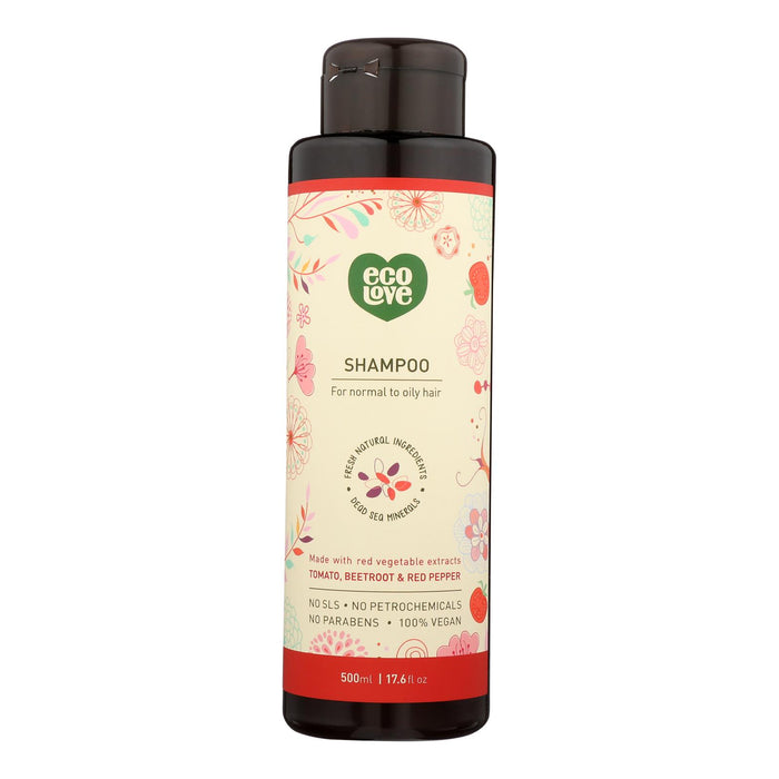 Ecolove Shampoo - Red Vegetables Shampoofor Normal To Oily Hair - Case Of 1 - 17.6 Fl Oz