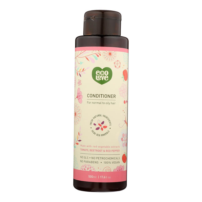 Ecolove Conditioner - Red Vegetables Conditioner For Normal To Oily Hair - Case Of 1 - 17.6 Fl Oz