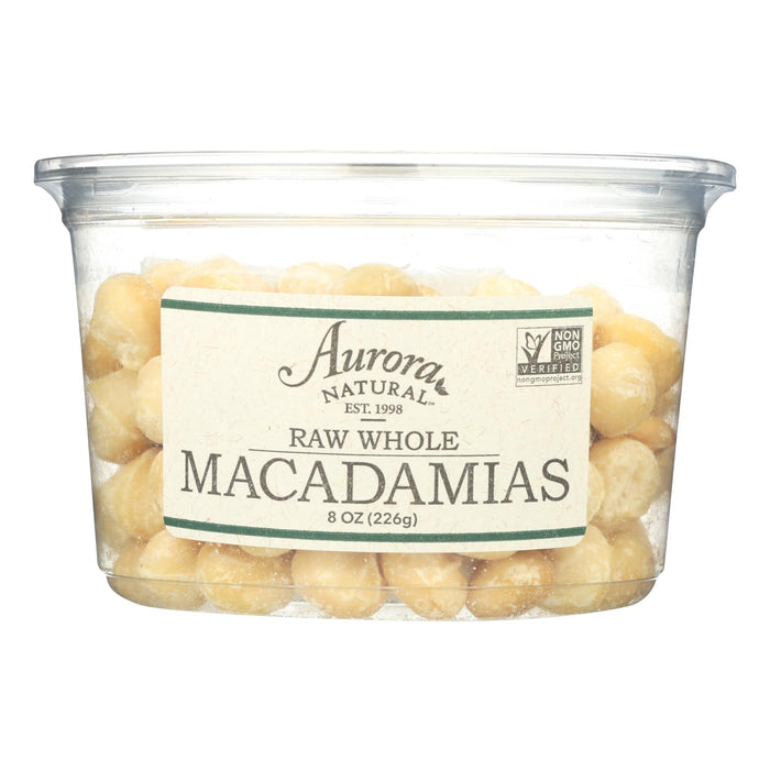 Aurora Natural Products - Raw Whole Macadamias - Case Of 12 - 8 Oz