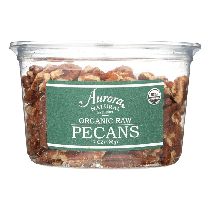 Aurora Natural Products - Organic Raw Pecans - Case Of 12 - 7 Oz