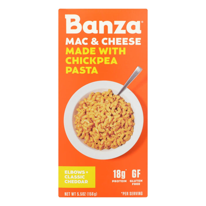 Banza - Chickpea Pasta Mac And Cheese - Classic Cheddar - Case Of 6 - 5.5 Oz