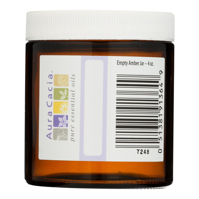 Aura Cacia - Bottle - Glass - Amber - Wide Mouth With Writable Label - 4 Oz.