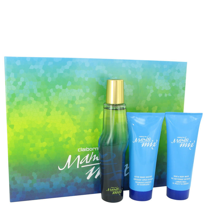 Mambo Mix by Liz Claiborne Gift Set --3.4 oz Eau De Cologne Spray + 3.4 oz After Shave Soother + 3.4 oz Shower Gel for Men