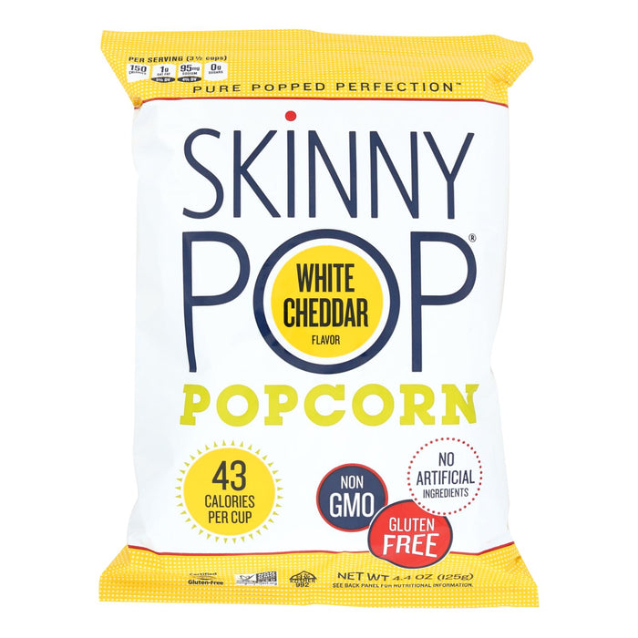 Skinnypop Popcorn Skinny Pop -White Cheddar - Case Of 12 - 4.4 Oz.
