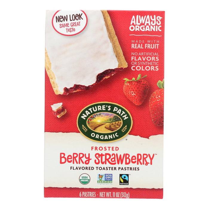 Nature's Path Organic Frosted Toaster Pastries -Berry Strawberry - Case Of 12 - 11 Oz.