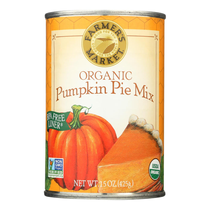 Farmer's Market Organic Pumpkin -Pie Mix - Case Of 12 - 15 Oz.