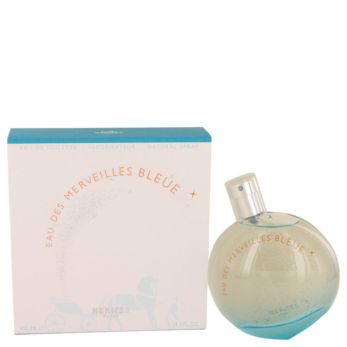 Eau des Merveilles Bleue by Hermes Eau De Toilette Spray 3.4 oz for Women.