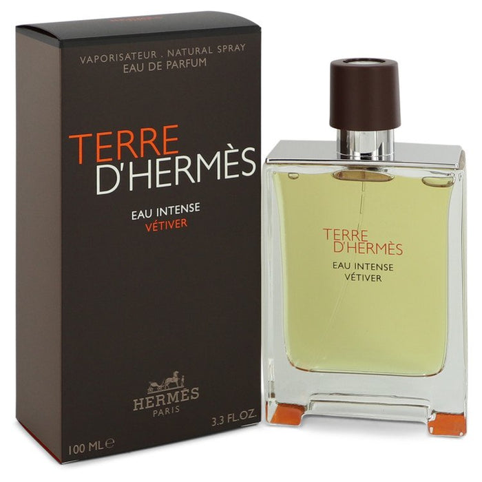 Terre D'hermes Eau Intense Vetiver by Hermes Eau De Parfum Spray for Men.