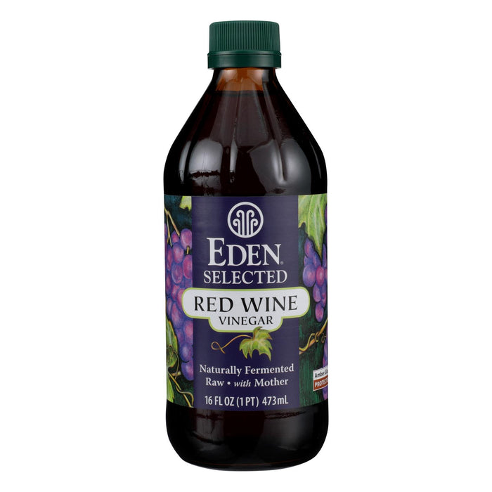 Eden Foods Raw Unfiltered Red Wine Vinegar -Case Of 12 - 16 Fl Oz